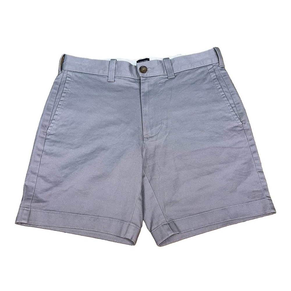 J. Crew Slate Blue 7" Inseam Chino Shorts Cotton Stretch Flat Front Men's 28 NWT